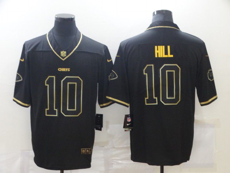 Men Kansas City Chiefs #10 Hill Black Nike Limited Vapor Untouchable NFL Jerseys